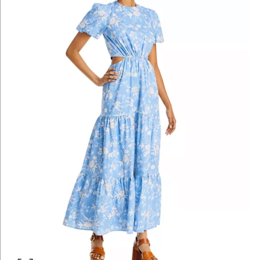 Wayf cut out tiered maxi
